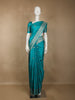 Sky Blue Bird Design Raw Silk Saree - Diadem