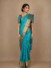 Sky Blue Floral Butta woven Silk Saree