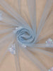 Sky Blue Floral Embroidered Design Net Saree