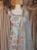 Sky Blue Floral Embroidered Design Tissue Silk Palazzo Suit with Dupatta