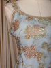 Sky Blue Floral Embroidered Design Tissue Silk Palazzo Suit with Dupatta