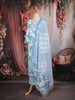 Sky Blue Floral Printed Cotton Salwar Suit with Printed Dupatta