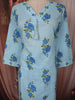 Sky Blue Floral Printed Design Cotton Straight Cut Salwar Suit wit Matching Dupatta