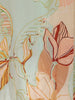 Sky Blue Floral Printed Design Crepe Kaftan Suit