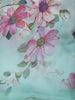 Sky Blue Floral Printed Soft Chiffon Saree