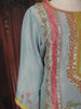 Sky Blue Floral Sequins Embroidery Tissue Silk Salwar Suit