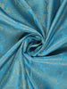Sky Blue Floral Woven Design Kanchipuram Silk Saree