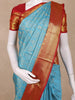 Sky Blue Floral Woven Design Kanchipuram Silk Saree