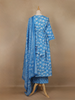 Sky Blue Leaf Designed Cotton Salwar Suit - Diadem