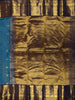 Sky Blue Mini Checked Zari Woven Design Pure Kanchipuram Silk Saree with Contrast Zari Border
