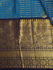 Sky Blue Mini Checked Zari Woven Design Pure Kanchipuram Silk Saree with Contrast Zari Border