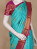 Sky Blue Paisley Butta Woven Kanchipuram Silk Saree