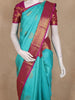 Sky Blue Paisley Butta Woven Kanchipuram Silk Saree
