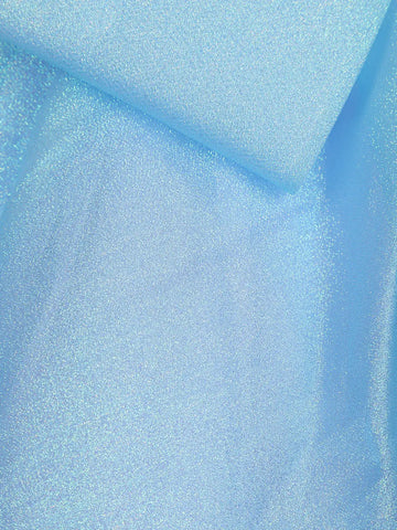 Sky Blue Sequin Embellished Party Wear Net Frock With Oversized Bow - Diadem
