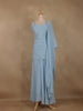 Sky Blue Sequins Design Georgette Palazzo Suit with Dupatta