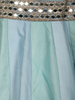 Sky Blue Silver Zari Woven Design and Mirror Work Banarasi Silk Designer Lehenga with Dupatta