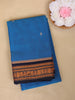 Sky Blue Small Butta Motif Design Cotton Saree With Contrast Border