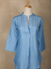 Sky Blue Solid Design Cotton Co-Ord Set