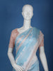 Sky Blue Tie and Dye Design Satin Saree - Diadem
