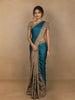 Sky Blue Abstract Designed Semi Tussar Silk Saree
