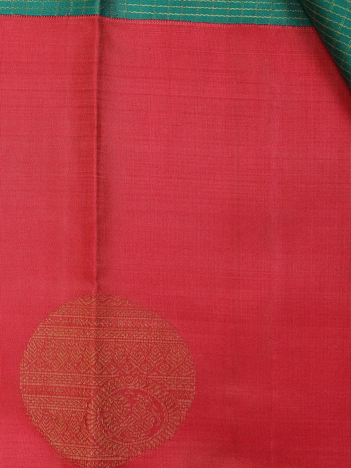 Sky Blue Checkered Woven Pure Kanchipuram Silk Saree - Diadem