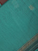 Sky Blue Floral Butta Fancy Cotton Saree - Diadem