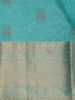 Sky Blue Floral Butta woven Silk Saree - Diadem