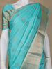 Sky Blue Floral Butta woven Silk Saree - Diadem
