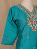 Sky Blue Floral Designed Cotton Salwar Suit - Diadem