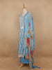 Sky Blue Floral Designed Cotton Salwar Suit - Diadem