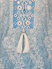 Sky Blue Floral Designed Cotton Salwar Suit - Diadem