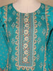 Sky Blue Floral Designed Cotton Salwar Suit - Diadem