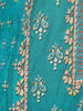 Sky Blue Floral Designed Cotton Salwar Suit - Diadem