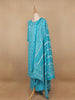 Sky Blue Floral Designed Cotton Salwar Suit - Diadem