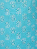 Sky Blue Floral Designed Cotton Salwar Suit - Diadem