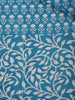 Sky Blue Floral Designed Cotton Saree - Diadem