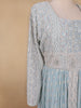 Sky Blue Floral Designed Georgette Gown - Diadem