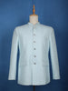 Sky Blue Floral Designed Jodhpuri Men's Suit - Diadem