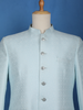 Sky Blue Floral Designed Jodhpuri Men's Suit - Diadem