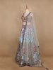 Sky Blue Floral Embroidery Semi Silk Bridesmaid Lehenga