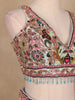Sky Blue Floral Embroidery Semi Silk Bridesmaid Lehenga