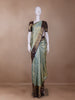 Sky Blue Floral Woven Pure Kanchipuram Silk Saree - Diadem