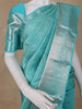 Sky Blue Floral Woven Pure Kanchipuram Silk Saree