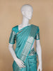 Sky Blue Floral Woven Pure Kanchipuram Silk Saree
