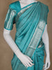 Sky Blue Floral Woven Pure Kanchipuram Silk Saree