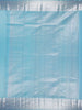 Sky Blue Floral Woven Pure Kanchipuram Silk Saree - Diadem