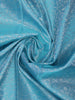 Sky Blue Floral Woven Pure Kanchipuram Silk Saree - Diadem