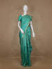 Sky Blue Peacock Butta and checks woven Silk Saree - Diadem