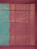 Sky Blue Semi Tussar Silk Abstract Designed Saree - Diadem