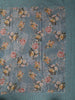 Slate Blue Floral Woven Design Pure Tussar Saree with Thread Embroidered Border